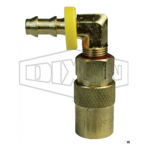 Dixon DQC CM Industrial Mold Interchange Unvalved Coupler, 3/8 in Nominal, Push-Loc Barb, Brass 2CM9B3-B-E - main